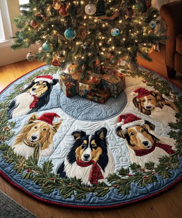 Frosted Friend Quilted Tree Skirt — Snowman-Inspired Holiday Base Cover, Soft Quilting, Reversible & Machine-Washable Finish