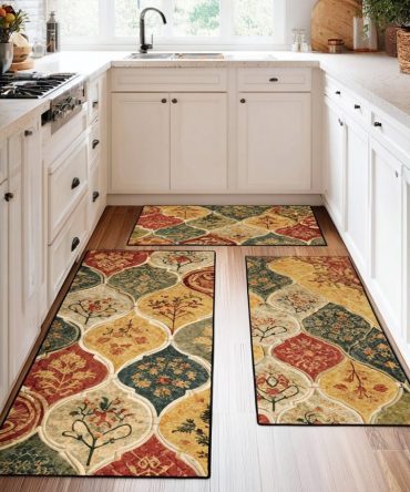 Garden Bliss Kitchen Runner — Vibrant Floral Non‑Slip Rug, Plush Comfort, Machine Washable For Busy Homes & Stylish Spaces