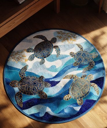 Gentle Drift Round Rug — Soft Coastal Neutrals Area Rug For Calm Living Spaces, Low-Pile & Easy Clean