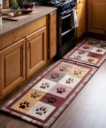 Gentle Paw Touch Kitchen Runner - Ultra-Soft Microfiber, Non-Slip Backing, Machine Washable Comfort Mat For Pet Homes