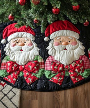 Golden Night Quilted Christmas Tree Skirt — 48" Luxurious Gold Holiday Tree Skirt, Quilted Finish, Durable & Machine-Washable For Elegant Décor