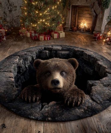 Hearthside Cub Soft Round Rug — Warm Brown Plush Area Rug For Family Rooms & Nurseries, Comfortable Cozy Floor Mat