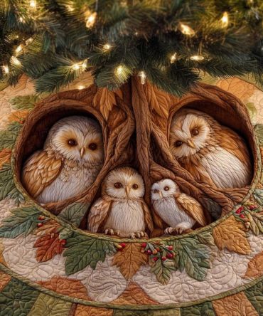 Hearthside Nest Quilted Christmas Tree Skirt — Cozy Cottage Holiday Accent, Plush Quilting & Durable Design For Warm Seasonal Style
