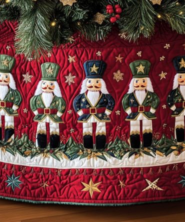 Holiday Guards Quilted Tree Skirt — Regal Guard Figures, High-Quality Quilting & Easy Setup For Memorable Christmas Displays