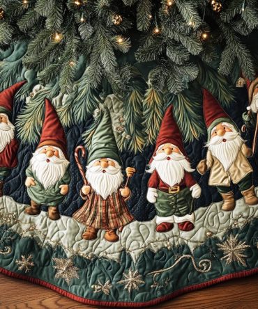 Holiday Harmony Quilted Tree Skirt — Classic Festive Motifs, Durable Stitching, Soft Lined Base To Frame Presents And Elevate Christmas Décor