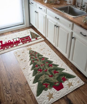 Holiday Pine Whispers Kitchen Rug — Non-Slip, Machine-Washable Christmas Runner With Subtle Pine Needle Design For Cozy Kitchens