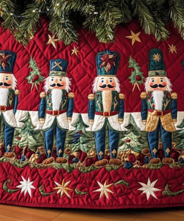 Holiday Sentinel Quilted Tree Skirt — Classic Guard Motif, Premium Quilting & Floor-Friendly Backing For Christmas Décor