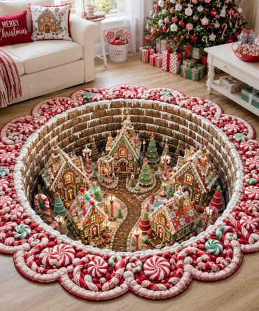 Holiday Wonderland Shaped Rug — Festive Custom Mat With Soft Texture, Secure Backing And Durable Construction For Seasonal Decor