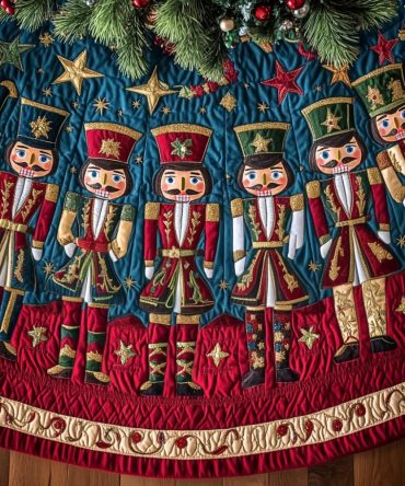 Joyful Soldiers Quilted Tree Skirt — Bright Soldier Motif, Durable Quilting & Floor-Friendly Lining For Classic Christmas Looks