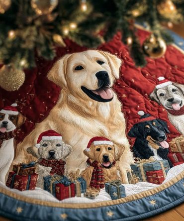 Labrado Charm Quilted Christmas Tree Skirt — Elegant Holiday Tree Base Cover With Soft Quilting, Reversible, Fits Most Standard Trees