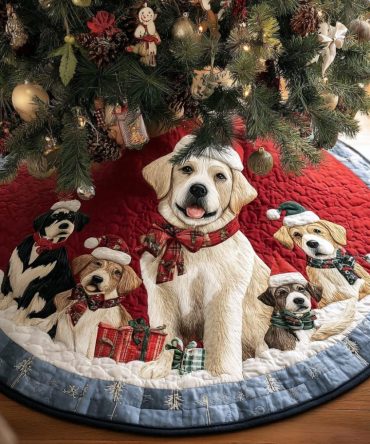 Labrado Spirit Quilted Holiday Tree Skirt — Soft Festive Base Cover With Durable Quilting, Reversible Design, Suits Most Christmas Trees