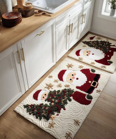 Merry Journey Holiday Kitchen Runner — Plush Non‑Slip Mat, Machine Washable Christmas Accent Rug For High‑Traffic Areas