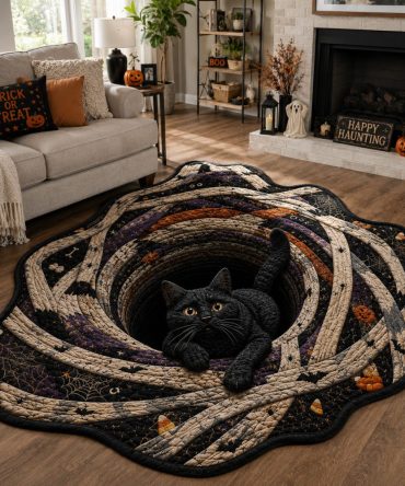 Mummy Mischief Halloween Rug — Custom-Shaped Spooky Floor Mat For Kids & Parties, Soft, Non-Slip & Playful