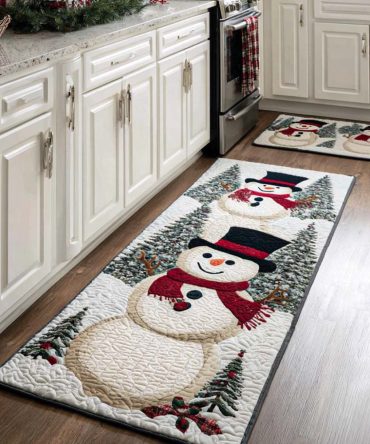 Holiday Xmas Kitchen Rug — Festive Non-Slip Mat With Winter Motif, Machine Washable, Durable Low-Profile Runner For Seasonal Cheer