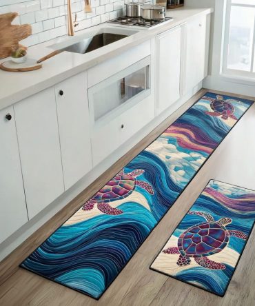 Quiet Path Kitchen Runner - Low-Profile Microfiber Rug With Non-Slip Backing, Machine-Washable Comfort For Busy Kitchens