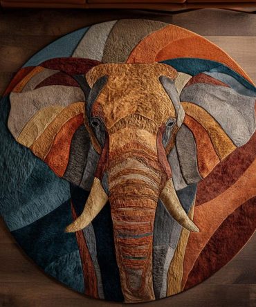 Royal Circle Decorative Round Rug — Luxurious Medallion Circular Area Rug, Plush Pile, Non-Slip Backing, Elegant Entry & Parlor Accent