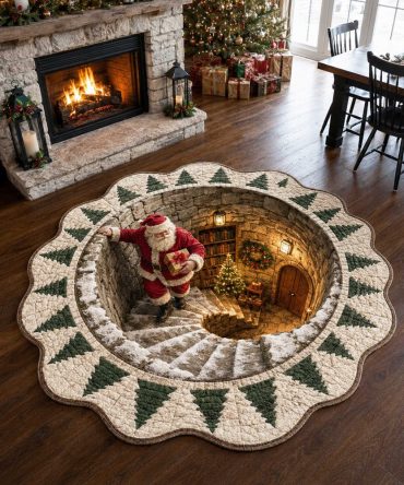 Santa Claus Shaped Holiday Rug — Premium Plush Christmas Mat With Anti-Slip Backing, Ideal Gift & Festive Home Decor