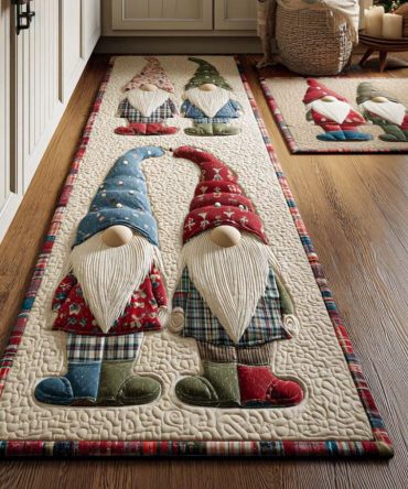 Season Sparkle Holiday Kitchen Rug - Plush Anti-Slip Runner, Easy-Care Machine-Washable Mat For Festive Floors & Cozy Winter Comfort