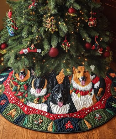 Shepherd Christmas Eve Quilted Tree Skirt – Cozy Holiday Base Cover, Quilted Christmas Skirt To Complete Your Seasonal Display