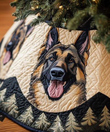 Shepherd Jolly Journey Quilted Tree Skirt — Bright Holiday Christmas Tree Skirt With Cozy Quilting, Ideal For Festive Living Rooms