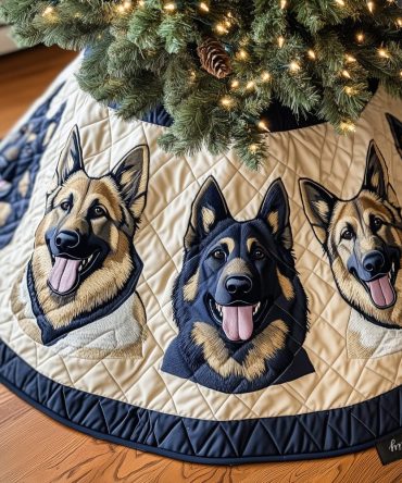 Shepherd Spirit Delight Quilted Christmas Tree Skirt — Inspiring Religious Tree Skirt For Nativity Scenes & Seasonal Celebrations