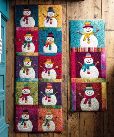 Snowman Evening Glow Kitchen Rug Runner — Non-Slip, Machine-Washable Festive Mat With Charming Snowman Illustration For Holidays