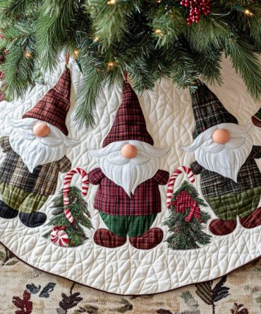 Snowy Silent Night Tree Skirt — Soft White & Silver Holiday Floor Cover For Classic Christmas Ambiance And Winter Styling