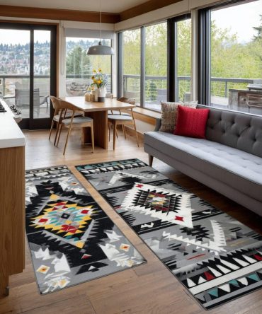 Sunlit Echo Kitchen Runner — Bright Non-Slip Rug, Fade-Resistant And Machine-Washable Mat To Add Cheer And Comfort To Busy Kitchens