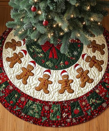 Sweet Holiday Treat Quilted Christmas Tree Skirt — Candy-Inspired Seasonal Design, Soft Quilted Tree Base, Ideal Holiday Gift & Mantel Accent