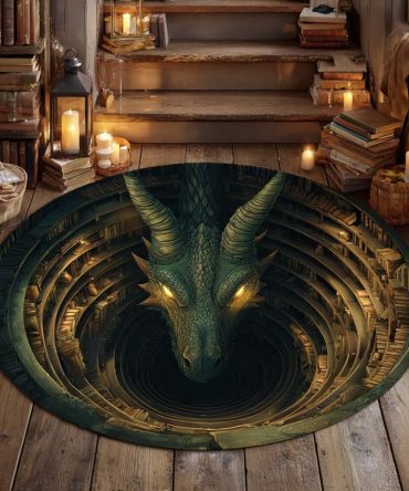 Hidden Depths Midnight Round Rug — Deep Charcoal Plush Area Rug For Dramatic Modern Interiors, Soft Statement Accent