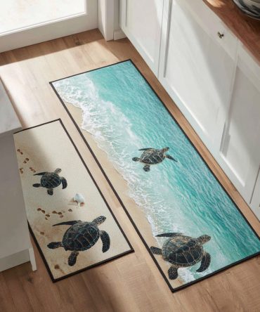 Wave-Pattern Kitchen Runner — Durable Non-Slip Rug With Cushioned Comfort, Quick-Dry Fibers And Easy Care For Busy Homes