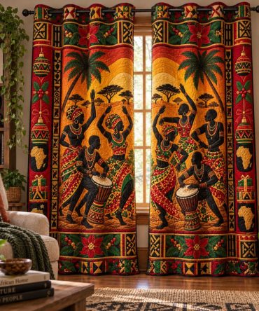 Savannah Rhythms Quilted Curtains - Warm Earthtone Drapes With Textured Patterns, Stylish Window Panels For Home & Cabin