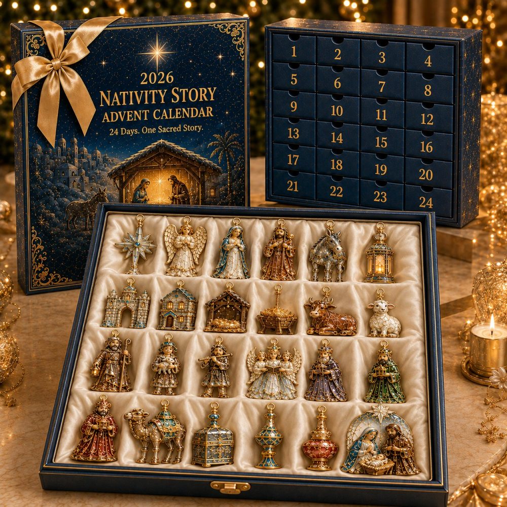 Classic 24-Day Acrylic Charm Advent Calendar - Holiday Countdown With Reusable Ornaments, Gift-Ready Christmas Decor 2026