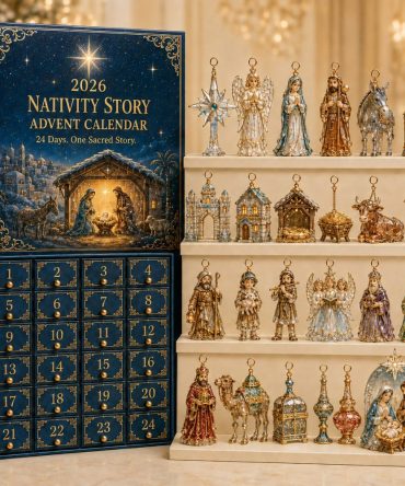 Nativity Story Christmas Countdown - 24-Day Acrylic Charm Advent Calendar Celebrating The Birth Of Jesus, Keepsake Gift