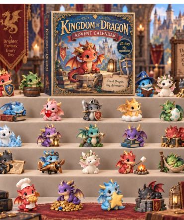 Kingdom Of Dragons Collectible Advent Calendar 2026 - 24-Day Acrylic Charm Countdown, Fantasy Dragon Ornaments & Holiday Gift