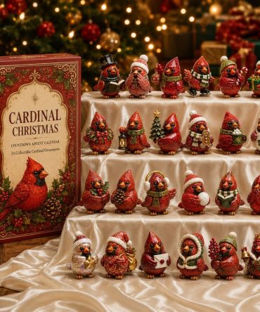 2026 Crimson Cardinal Charms Countdown Calendar — 24 Striking Acrylic Cardinal Charms For Elegant Holiday Decor & Gifts