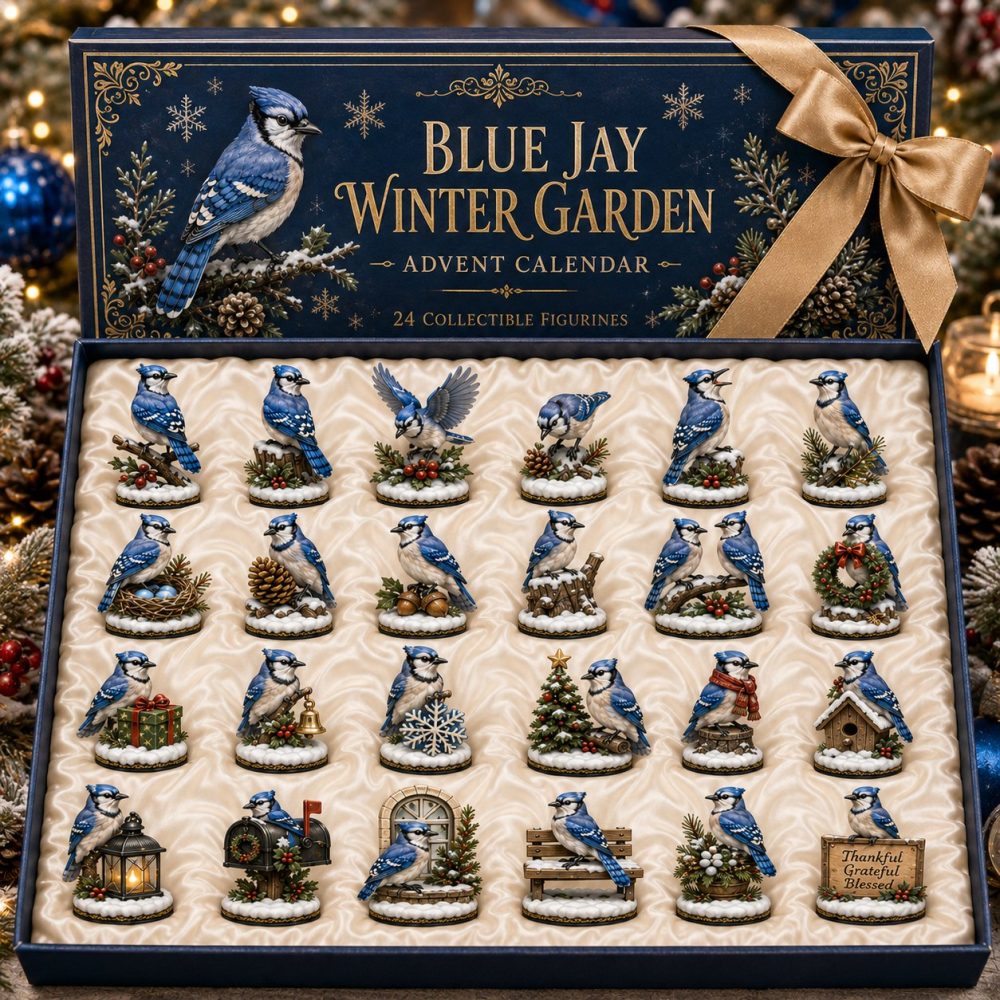 Charming Blue Jay Holiday Countdown Calendar 2026 - 24-Day Acrylic Charm Advent For Christmas Decorations & Gift Giving