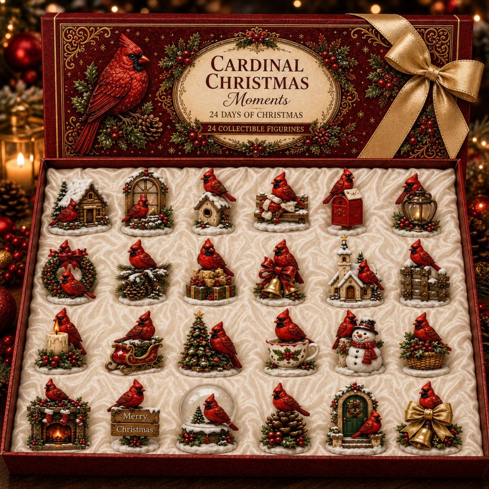 Exclusive Cardinal Christmas Advent Calendar 2026 - 24-Day Holiday Countdown With Acrylic Charms For Home Decor & Gifts