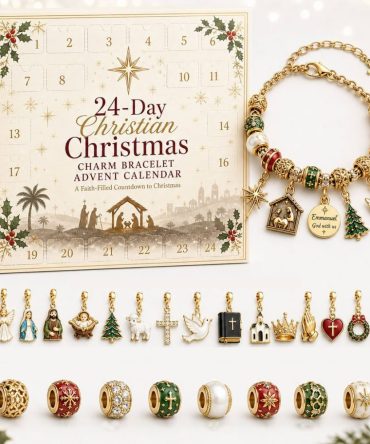 Christian Faith Charm Bracelet Advent - 24-Day Acrylic Charms For Bracelet Building, Inspirational Christmas Countdown Gift 2026