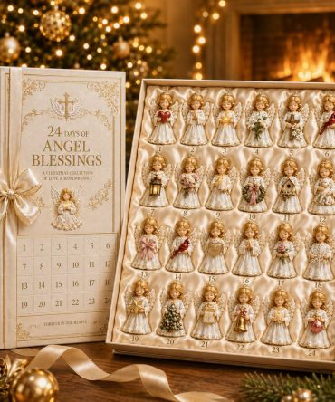 Ivory Angel Blessings Advent Calendar - 24-Day Acrylic Charm Christmas Countdown With Elegant Angel Ornaments, Thoughtful Gift 2026