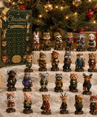 Santa Charm Cavalcade 24-Day Acrylic Advent Calendar 2026 - Jolly Holiday Countdown With Mini Santa Ornaments & Gift-Ready Set