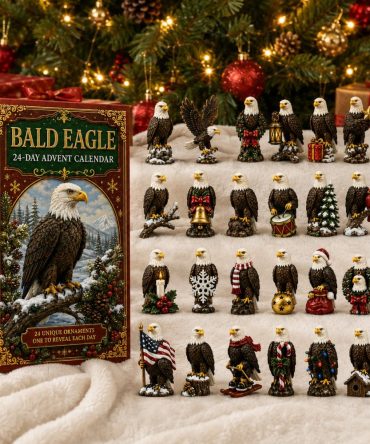 Bald Eagle Majesty 24-Day Acrylic Charm Advent Calendar 2026 - Patriotic Holiday Countdown With Collector Eagle Charms & Gift