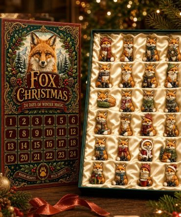 Cozy Fox Winter Magic 24-Day Acrylic Charm Advent Calendar 2026 - Snowy Holiday Countdown, Kids & Family Gift Set