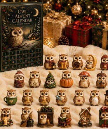 Enchanting Owl Forest 24-Day Acrylic Charm Advent Calendar 2026 - Woodland Holiday Countdown & Collectible Gift