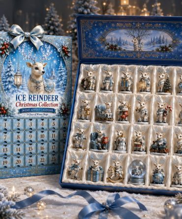 Ice Reindeer Frost 24-Day Advent Calendar 2026 — Sparkling Acrylic Reindeer Charms, Winter Wonderland Holiday Countdown