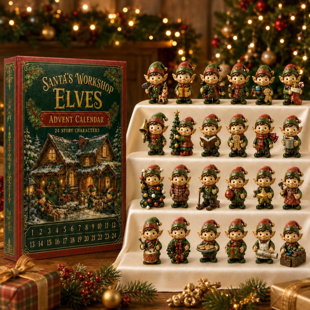 2026 Christmas Elf Countdown Calendar — 24 Festive Elf Acrylic Charms For Kids, Classroom Gifts & Holiday Cheer