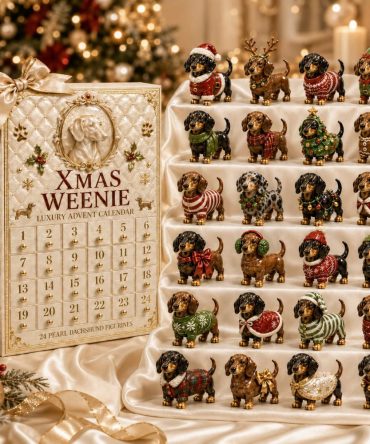 2026 Dachshund Holiday Countdown Calendar — 24 Playful Acrylic Sausage Dog Charms, Gift For Dog Lovers & Pet Families