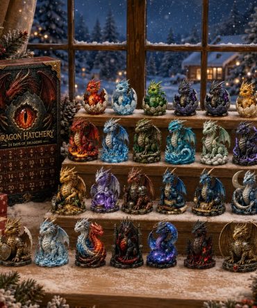 2026 Dragon Holiday Countdown Calendar — 24 Fantasy Acrylic Charms For Gamers, Dragons Fans & Epic Seasonal Gifts