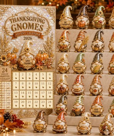 2026 Gnomes Thanksgiving-To-Christmas Countdown Calendar — 24 Whimsical Acrylic Gnome Charms For Holiday Transition Fun