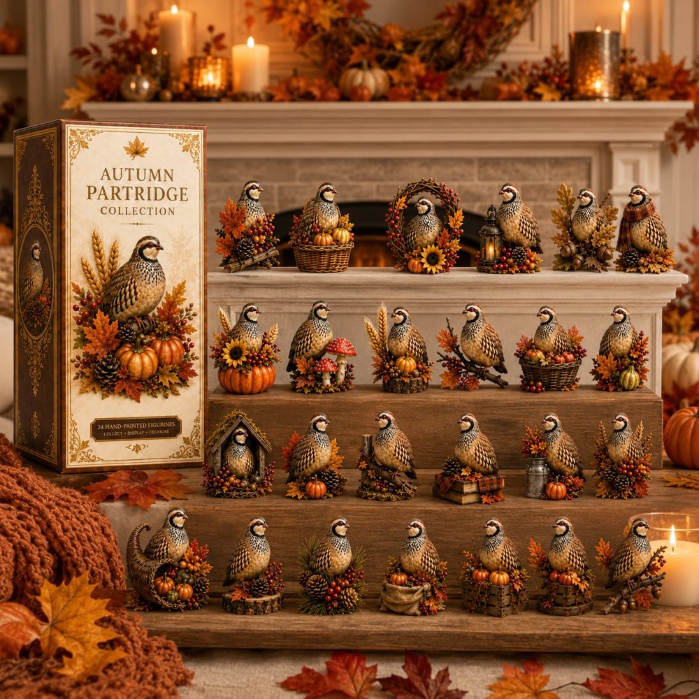 2026 Partridge Holiday Countdown Calendar With 24 Charming Acrylic Birds — Classic Christmas Gift & Festive Daily Surprises